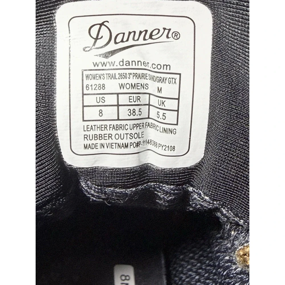 Danner Sneakers Trail 2650 GTX Womens‎ 8 Goretex Hiking Shoes Prairie Sand Gray